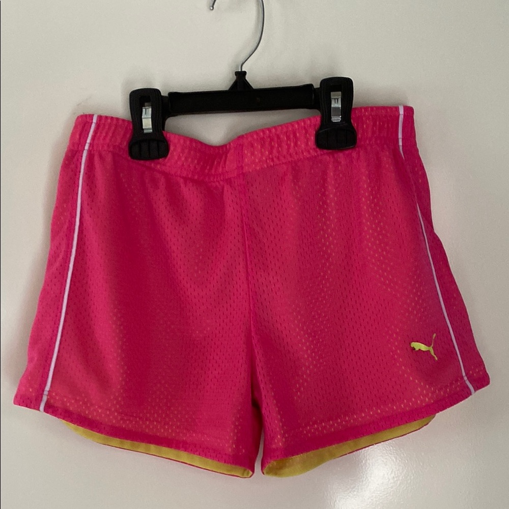 Puma Pink Performance Shorts Lightweight Elastic